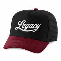 Casquette de baseball en nylon perforée au laser avec logo personnalisé, broderie, performance sportive, casquette de golf pour hommes et femmes, vente en gros de vêtements de sport