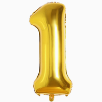 Vente en gros de 1 ballon en aluminium numérique rayé blanc et noir de 40 pouces pour anniversaire, Saint-Valentin, Nouvel An