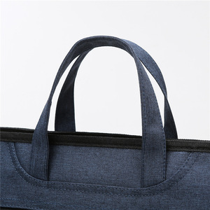 Unisex Polyester Briefcase Tote Large Capacity Waterproof Oxford Curve Back Zipper Closure Fashion Business <b>Laptop</b> Sleeve Bag - Product Image 6