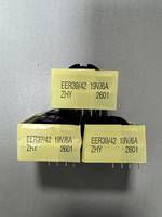 Transformateur de puissance haute fréquence EE28 monophasé à enroulement en cuivre, noyau en ferrite, 30VA 12V 24V pour alimentation SMPS Flyback, homologué UL