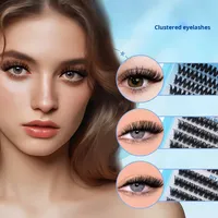 Fabriqué à la main Fluffy Faux Vison Cluster Segment Lash Private Label CustomLogo Individual Extensions Wholesale DIY Cluster Lashes