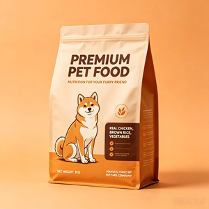 Sacchetto Personalizzato per Alimenti per Cani da 3KG, Antiodore, con Fondo Piatto e Chiusura a Zip, Sigillatura Termica su Otto Lati - Product Image 1