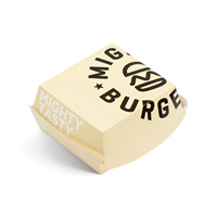 Boîte à burger unique, spéciale, grande boîte en carton en forme de coquille, forme spéciale, mini-catering, emballage à emporter, emballage KFC