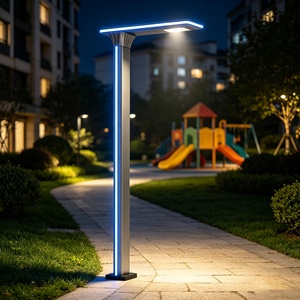 โคมไฟถนนตกแต่งกลางแจ้งกันน้ำ 30W 50W 60W 100W แบบแขนเดี่ยว แขนคู่ ไฟ LED สำหรับสวน - Product Image 3