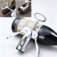 Ouvre-bouteilles promotionnels 2027 populaires en alliage de zinc argenté – Nouveaux ouvre-bouteilles à vin promotionnels en métal avec logo