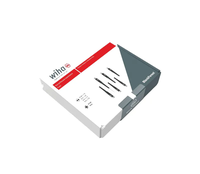 Kit de tournevis de précision Wiha 80169C à 6 pièces, lames à pointe fine, poignées confortables noires, construction durable en chrome-vanadium