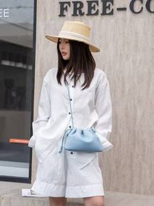 跨界现货小真皮女包2025新款时尚简约百褶云设计单带拉链 - Product Image 4