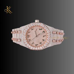 Elegante reloj de lujo con diamantes de moissanita con diseño de calidad superior para entusiastas y relojes sofisticados de la moda - Product Image 6