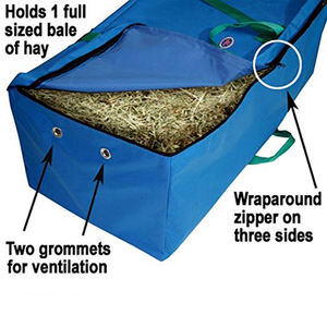 Free sample Capacity Oxford Equestrian Slow Feed Bale Storage Carrying Hanging Net Tote Horse <b>Hay</b> <b>Bag</b> With Adjustable Strap - Product Image 6