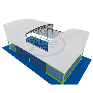 สนามแพเดิลมาตรฐาน FIP ขนาด 10x20 เมตร พร้อมหลังคาผ้าใบ  ผู้ผลิตสนามเทนนิสแพเดิลกลางแจ้งพร้อมโลโก้สั่งทำ - Product Image 5