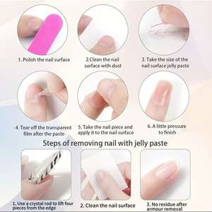 Art des <span class=keywords><strong>ongles</strong></span> imprimé léopard français de Nail Factory, <span class=keywords><strong>faux</strong></span> <span class=keywords><strong>ongles</strong></span> courts à clipser avec nœud perlé - Product Image 6