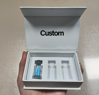 Flacons en papier rigide holographiques personnalisés durables 3ml/5ml/10ml, étiquettes d'emballage magnétique, boîte cadeau avec plateau d'insertion en EVA