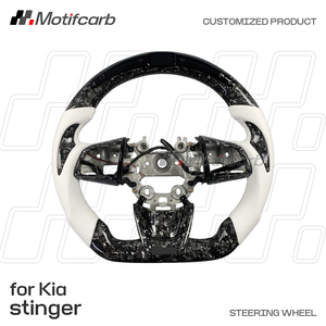 Volante de Fibra de Carbono Forjado en Plata Personalizado con Pantalla LED Inteligente de RPM para Kia Stinger Isuzu GT GTS GT1 GT2 2018-2024 - Product Image 2