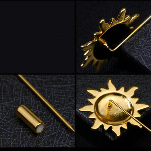 Broche de diseño de animales de metal con aguja larga, estilo moderno y precio bajo, para trajes de hombre - Product Image 3