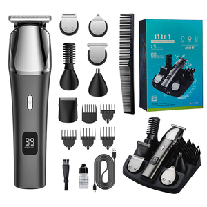 Lanumi <strong>S</strong>-1199 <strong>Grooming</strong> <strong>Kit</strong> for <strong>Men</strong> 11 1 Multifunctional IPX6 Waterproof Pro Cordless <strong>Hair</strong> Trimmer Clipper Set Stainless Steel - Product Image 2