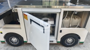 Etodevice Custom <b>Foldable</b> Design Candy Cart Wooden Mobile Food Cart for Restaurant Fast Food Outdoor - Product Image 6