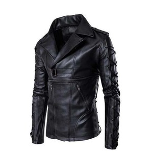 Chaqueta de Cuero para Hombre de Alta Calidad, Hecha a Medida, Estilo Aviador y Motero, con Cuello Bordado, Chaqueta de Cuero Procesado - Product Image 3