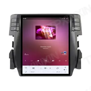 Android 9 4G + 32G Tesla Stijl Grote Touch Screen Auto Multimedia Speler Voor Honda Civic Voor 2016-2019 Gps Audio Radio Head Unit