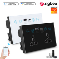 Prise murale double universelle Tuya WiFi Zigbee 2024 avec port USB et type C