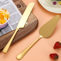 Ensemble de coupe-gâteau de mariage Ensemble de coupe-gâteau élégant Serveur en acier inoxydable épaissi Bord arrondi