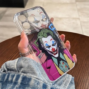 Funda transparente personalizada OEM con diseño de payaso para iPhone 17 Pro Max, cubierta trasera transparente estilo Joker, carcasa antigolpes, venta al por mayor - Product Image 2