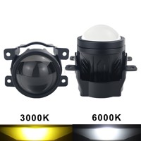 GOODZOOM Phare antibrouillard LED 3 pouces, projecteur 6000K/3000K, phare antibrouillard LED universel 3 pouces, phare antibrouillard LED pour voiture 10-50V