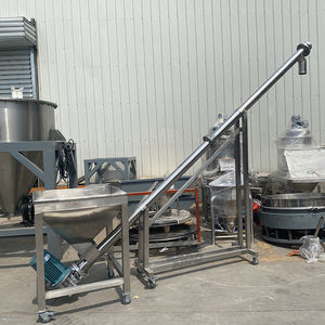 Alimentador de tornillo de escamas de plástico de acero inoxidable 304/316L, transportador de tornillo helicoidal para hormigón - Product Image 3