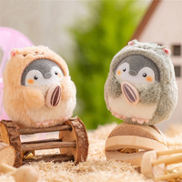 Peluche personnalisée OEM Hamster Pingouin Anime Porte-clés, super douce, rembourrage en coton PP, jouet réconfortant pour enfants, peluches brodées 4u