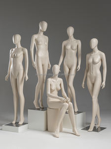 卸売ベージュ全身マネキン女性モデルマネキン女性ボディ曲線エレガントな店の服のディスプレイのための全身 - Product Image 3