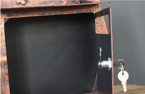 Buzón de villa de estilo europeo, buzón de pared vintage rústico con cerradura, buzón impermeable para exteriores para la escuela - Product Image 6