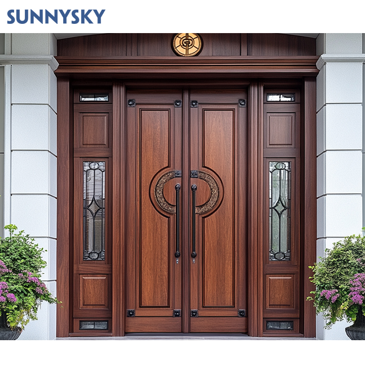 eyebrow front double door oak