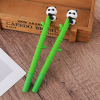 Bolígrafo de Gel Creativo de Plástico Suave con Diseño de Panda, 0.5mm, Papelería de Dibujos Animados, para Estudiantes y Oficina, Venta al Por Mayor