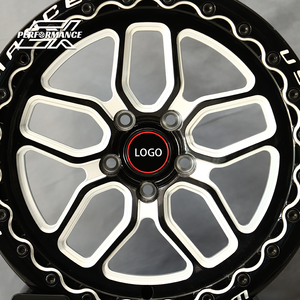 Ruedas de coche de carreras forjadas con beadlock, negro brillante, fresadas, 15x8 15x9 15x10 5x115 5x14.3 5x114.3 para clásicos y muscle cars - Product Image 4