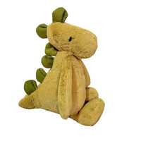 Boneka Dinosaurus Super Lembut Lucu dan Imut Gaya Inggris Isian Kapas PP Teman Nyaman Hadiah Ulang Tahun untuk Anak-anak dan Dewasa
