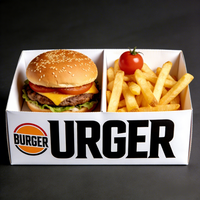 Carpeta Ecológica Biodegradable Personalizada para Comida Rápida, Hamburguesas, Papas Fritas, Alitas de Pollo, Entrega de Comida, Camiones de Comida