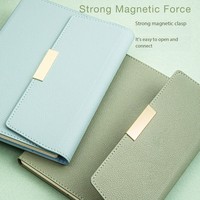 Ensemble cadeau de carnet à spirales à trois volets avec couverture en cuir PU imperméable A5 personnalisé en gros avec MOQ faible