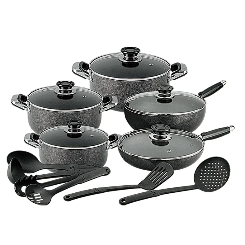 16 pcs גובה איכות מטבח nonstick אלומיניום בישול פאן סט סירי כלי בישול סט