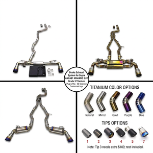 OEM Titanium Pipes Catback Muffler for Supra A90/A91 MK4/MK5 3.0T Lightweight Boska Valvetronic Exhaust System with Control - Product Image 1