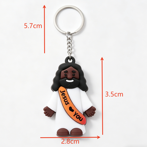 Sumind 48 figurines <span class=keywords><strong>de</strong></span> Jésus, porte-clés chrétien, poupée <span class=keywords><strong>de</strong></span> Jésus, lot religieux classique chrétien (couleur fluorescente noire) - Product Image 3