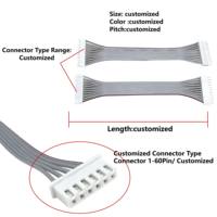 Konektor Kustom 6 7 8 9 10 11 12 13 14 1 Pin Jst Xh 2.54mm ph 2.0mm Kabel Pita Fleksibel UL1007 2468 2464 26awg 24awg