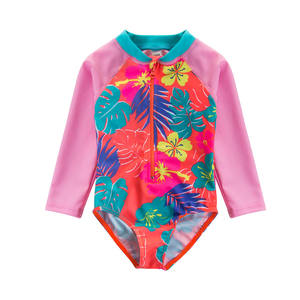 ชุดว่ายน้ำเด็กแบบซิปหน้า แขนยาว ชุดว่ายน้ำวันพีซ สำหรับเด็กชายและเด็กหญิง ชุดว่ายน้ำเด็กเล็ก - Product Image 2