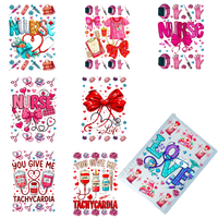 Autocollants de couverture UVDTF personnalisés pour journal de médecin/infirmière, imperméables, 3D, faciles à décoller, supportent les commandes personnalisées, enveloppes UV DTF pour carnet A5