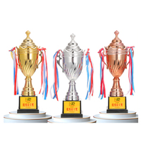 Trophée de coupe en métal personnalisé de haute qualité Trophée logo personnalisé plaqué or conception gratuite