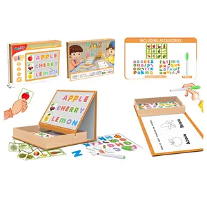 Mainan Edukatif Baru, Mainan Puzzle Buku Magnetik, Mainan Edukatif, Jigsaw, Magnetik, Kotak Sibuk Kayu, Mainan Montessori
