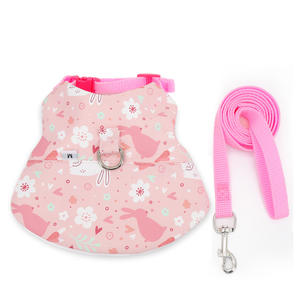 小動物用ハーネスリードセット ポリエステル製 ペット ハーネス リード 屋外用 小動物 ウサギ フェレット 猫用 スタイリッシュ アクセサリー - Product Image 4