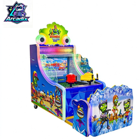 Mesin Game Arcade Tembak-tembakan Air Dua Pemain, Koin, Anak-anak, Hiburan Dalam Ruangan, Tema Zombie, Komersial