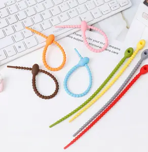 Household Multi-use Smart Flexible Silicone Food Ties Reusable Bag Silicone Rubber Cable Ties
