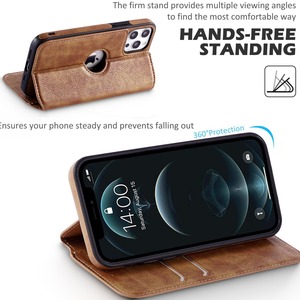 Étui de téléphone <span class=keywords><strong>en</strong></span> <span class=keywords><strong>cuir</strong></span> PU de luxe antichoc avec fonction porte-cartes <span class=keywords><strong>pour</strong></span> 15 Pro Max - Product Image 2