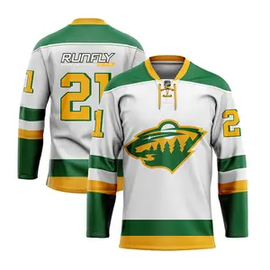 Runfly custom sublimation professional custom free design hockey jersey high quality practice oversized hockey jersey