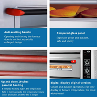 Nouveau four de cuisson électrique et à gaz antiadhésif commercial à 3 ponts à 9 plaques de 220V pour pain et pizza